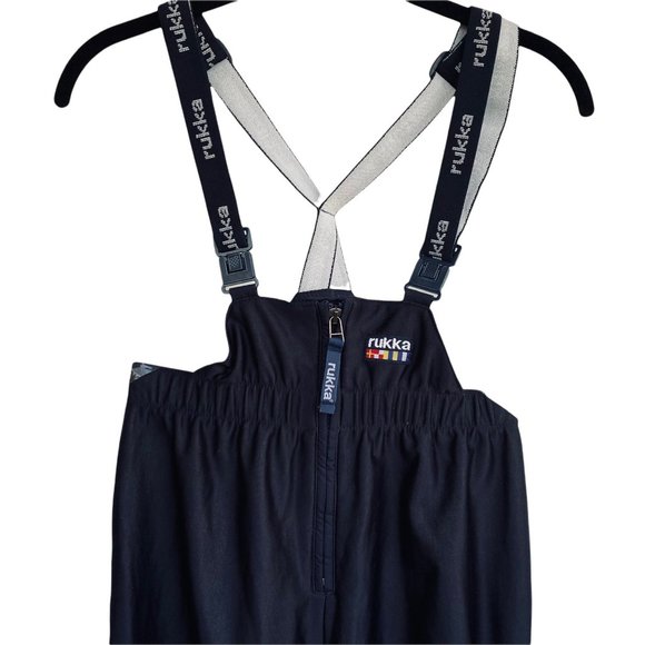Rukka Motor Bike Bib Pants Sz 28x28 Zip Off Wind Stopper Navy Blue S Vintage - Picture 4 of 14